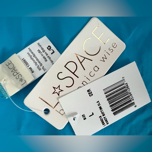 LSpace Sandy Bottom Cerulian (Turquoise Blue) Size Large - Picture 5 of 7